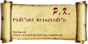 Plöchl Krisztián névjegykártya