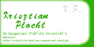 krisztian plochl business card